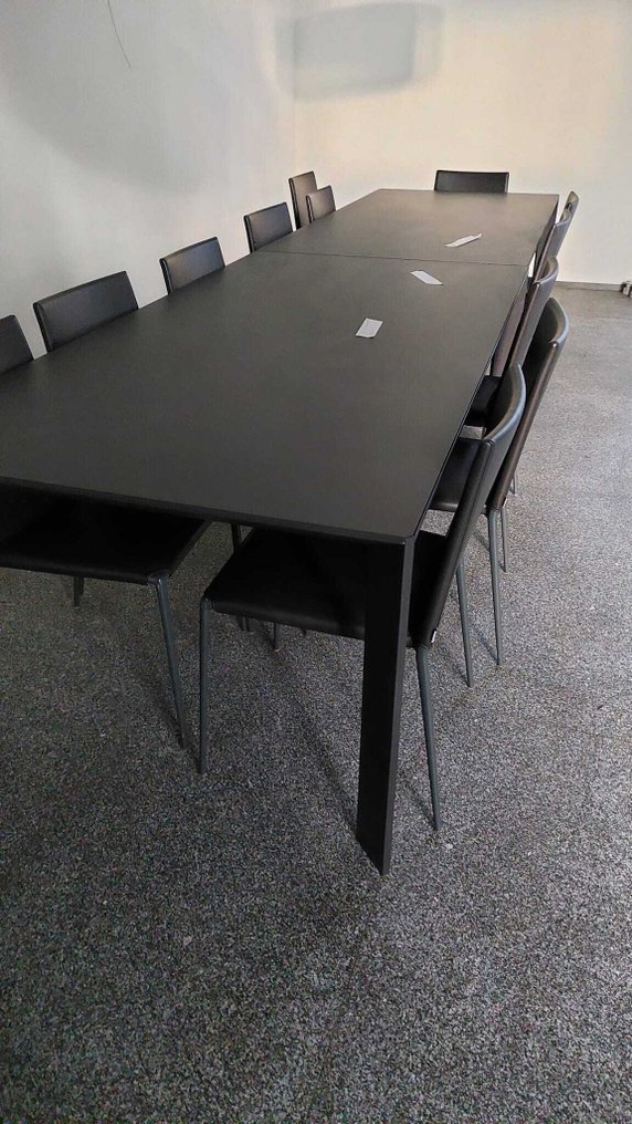 B&B Italia - Roberto Barbier - Σετ δείπνου για 12 άτομα (13) - ALMA - Σιδερένιο πλαίσιο, Αυθεντικό δέρμα #1.0