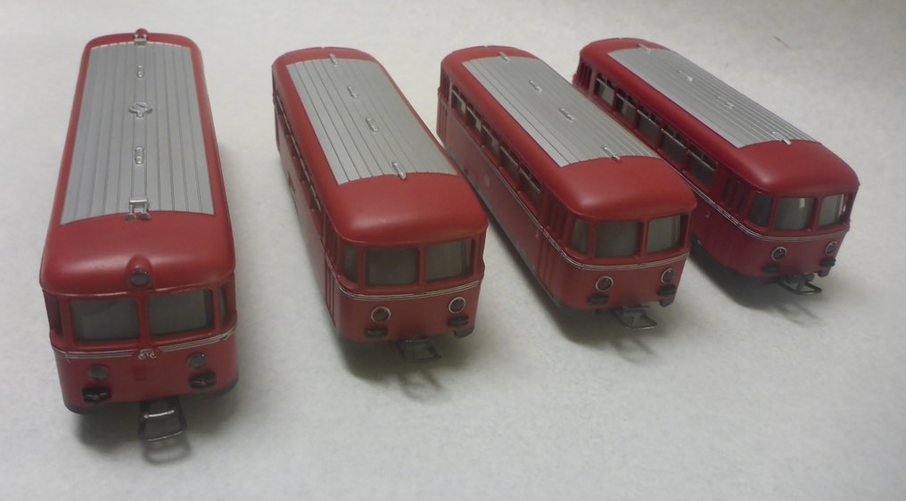 Märklin H0 - 3016/4018 - Βαγόνι τρένου μοντελισμού (4) - 4 τρένα-λεωφορεία - DB #1.0