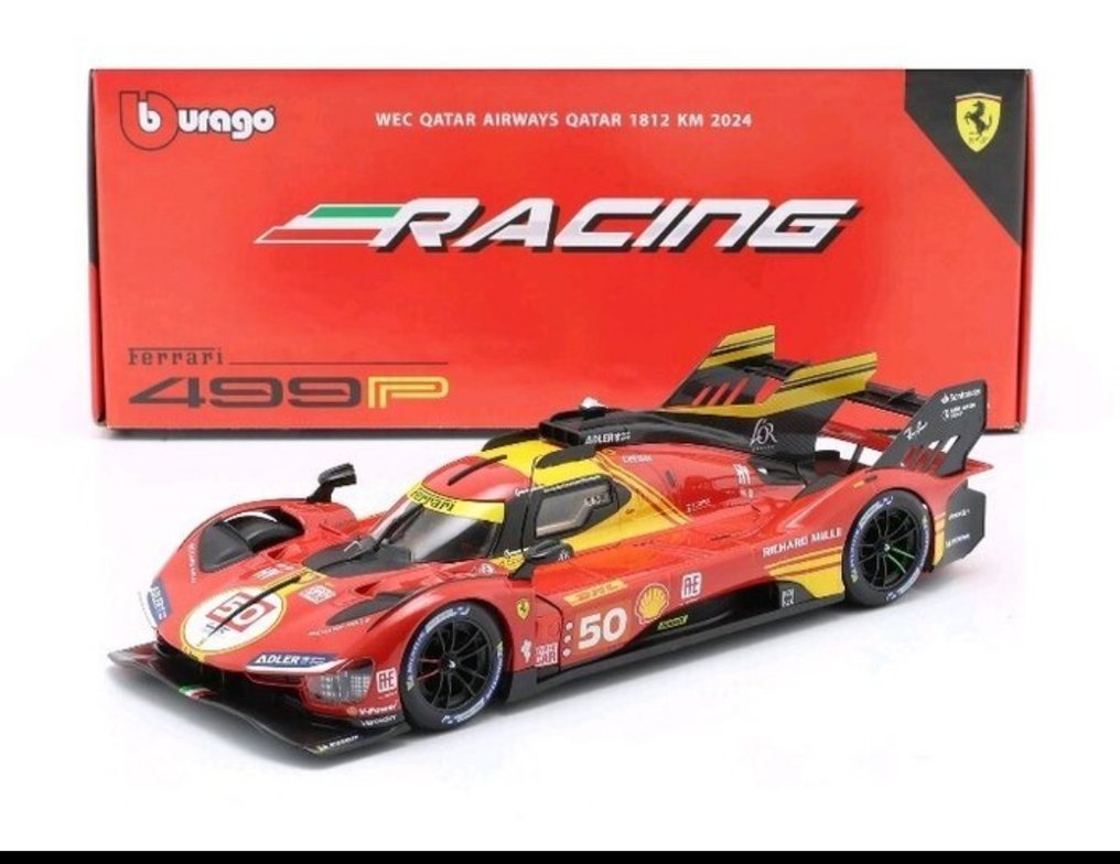 Bburago 1:18 - Model car - Ferrari 499P #50 6º WEC Catar 2024 - Molina, Nielsen, Fuoco #1.0