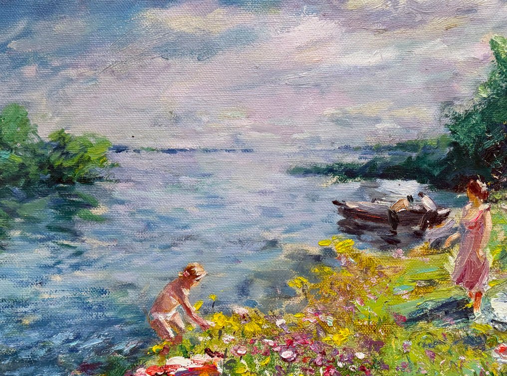 Anatoly Belonog (1946) - Splendid Summer - Champs Fleuris au bord de l'eau #2.1