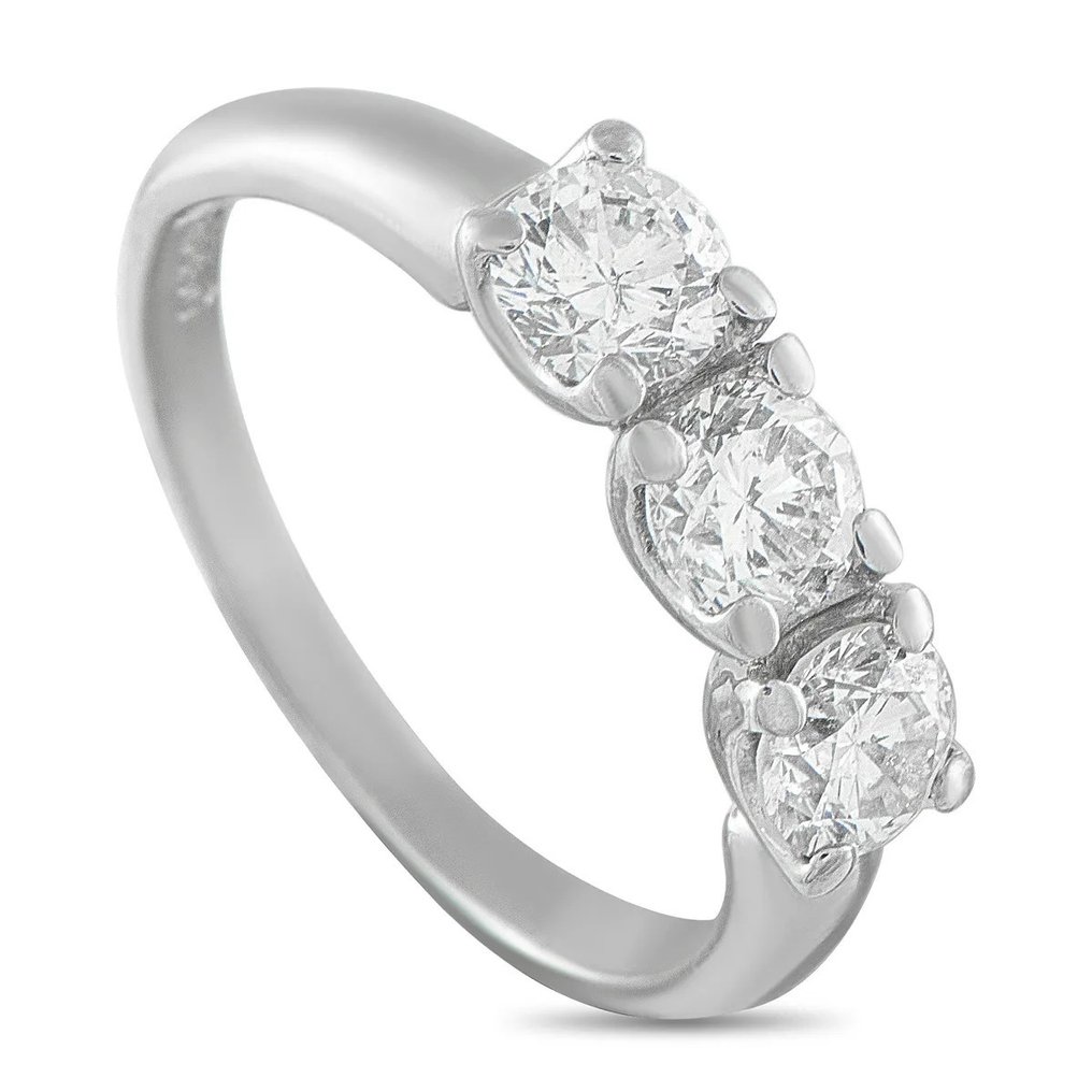 Ring Platin 1,28 ct Diamant Drei-Steine-Ring, Platin - 1.28ct. tw. #1.0