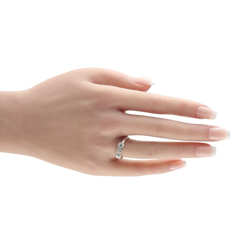 Ring Platin 1,28 ct Diamant Drei-Steine-Ring, Platin - 1.28ct. tw. #3.2