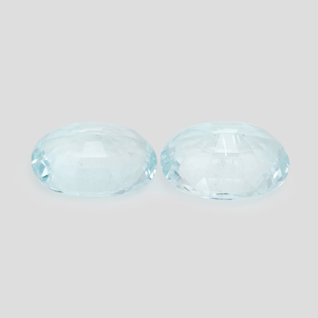 2 pcs  蓝色 海蓝宝石  - 8.07 ct - 国际有色宝石协会（ICA GemLab） - 匹配对 #2.1