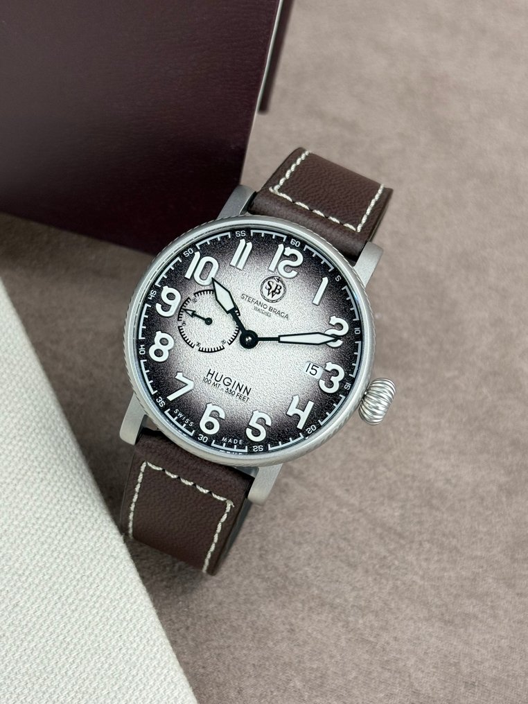 Stefano Braga - HUGININ Automatic Date White - χωρίς τιμή ασφαλείας - HUGINN-B-AG-06VMR - Άνδρες - 2020+  #1.0