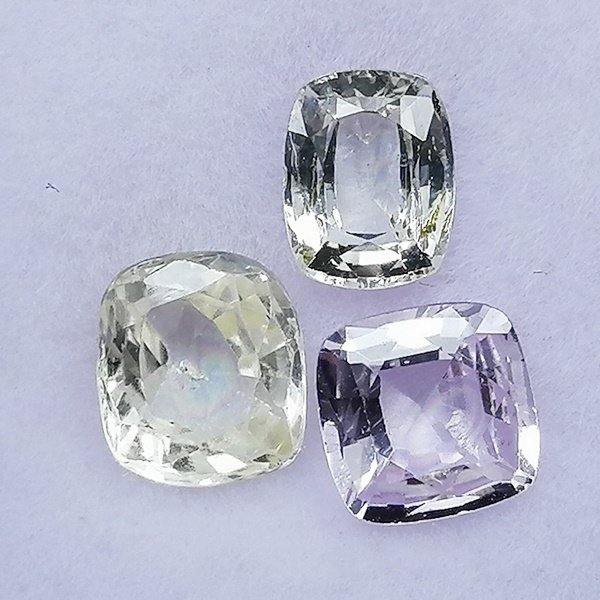 χωρίς τιμή ασφαλείας - 3 pcs Κίτρινο, Ροζ Ζαφείρι - 1.99 ct - Instituto Gemólogico Español (IGE) - Χωρίς θεραπεία/H (TE) #2.1