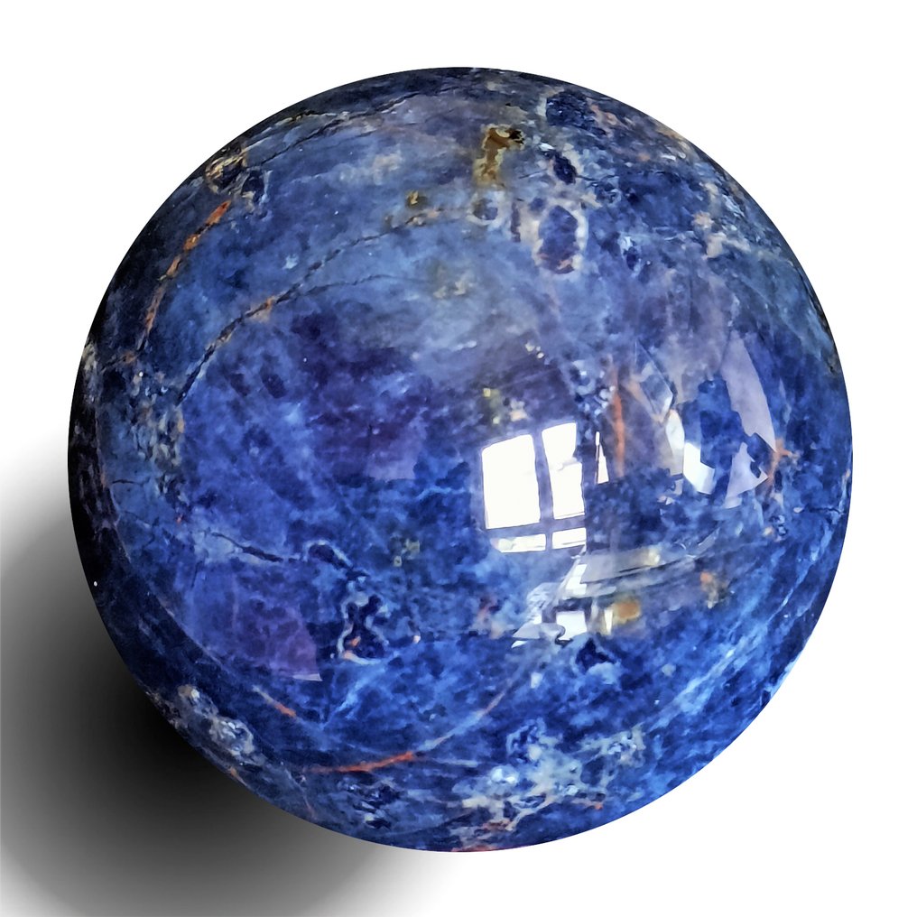 Sfera lucidata di sodalite Sfera - Altezza: 102 mm - Larghezza: 102 mm- 1280 g #1.0