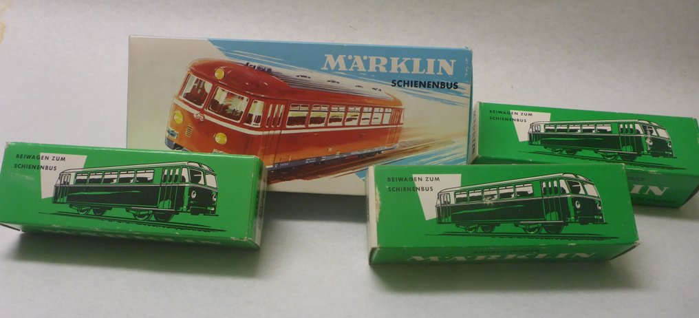 Märklin H0 - 3016/4018 - Βαγόνι τρένου μοντελισμού (4) - 4 τρένα-λεωφορεία - DB #2.1