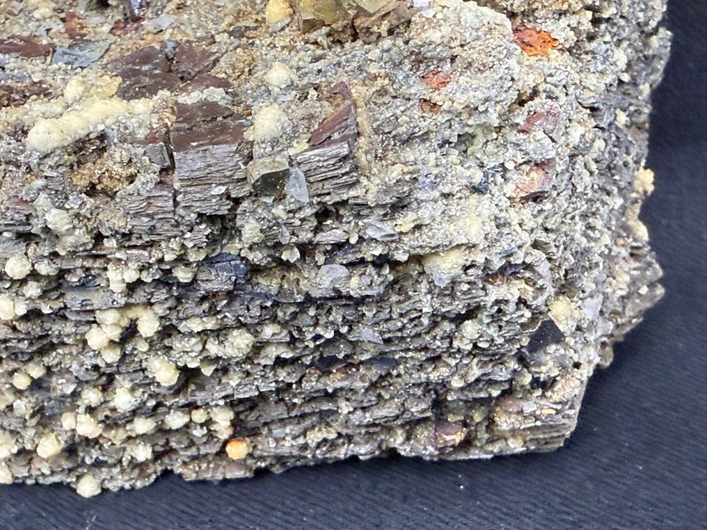 Pyrite and Siderite on Pyrrhotite matrix Specimen - Height: 15 cm - Width: 10 cm- 1397 g #2.1