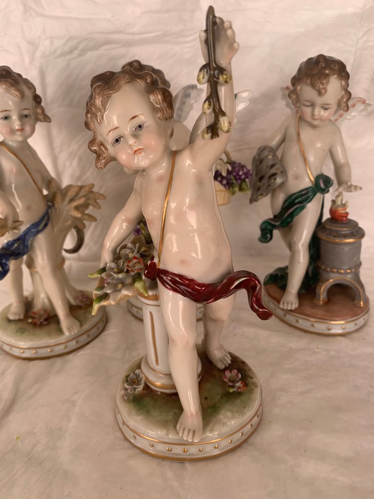Figurine - Quatuor putti (4) - Porcelain #4.3