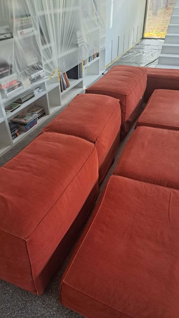 Living Divani - Piero Lissoni - Sofa (16) - Extrasoft - Premium bomuldsvelourblanding - 16-delt modulsofa #4.3