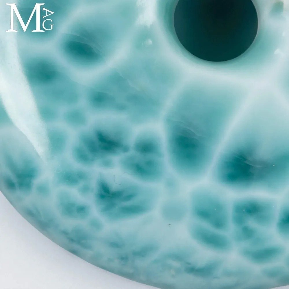 非常特别 - Larimar中的甜甜圈——亚特兰蒂斯宝石 - 高度: 42.5 mm - 闊度: 42.5 mm- 34 g #4.3