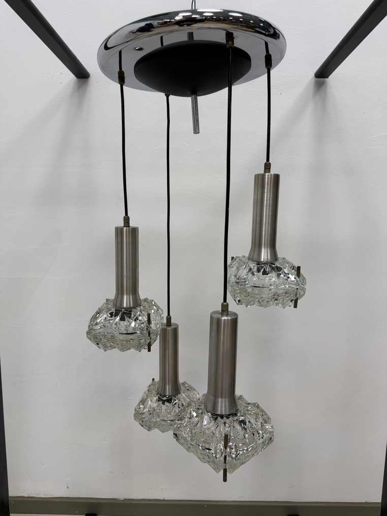 吊灯 - 玻璃, 金属 - 瀑布式吊灯 #1.0