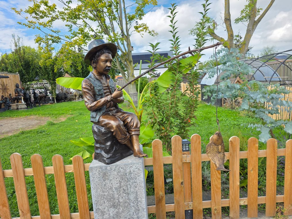 Statue, XL Bronze Fisherman - 70 cm - Bronze - 2025 #4.3