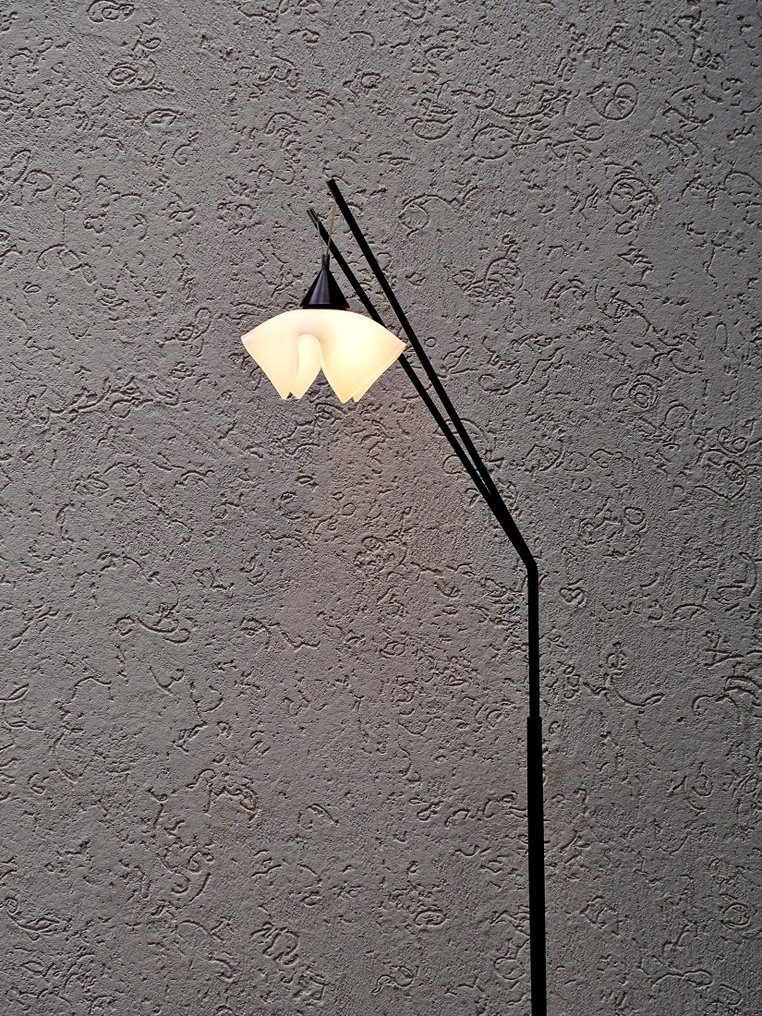 Tronconi - Raul Barbieri, Giorgio Marianelli - 落地燈 - 茶 - 乳白色玻璃, 鑄鐵, 鋼 - 落地灯 #1.0