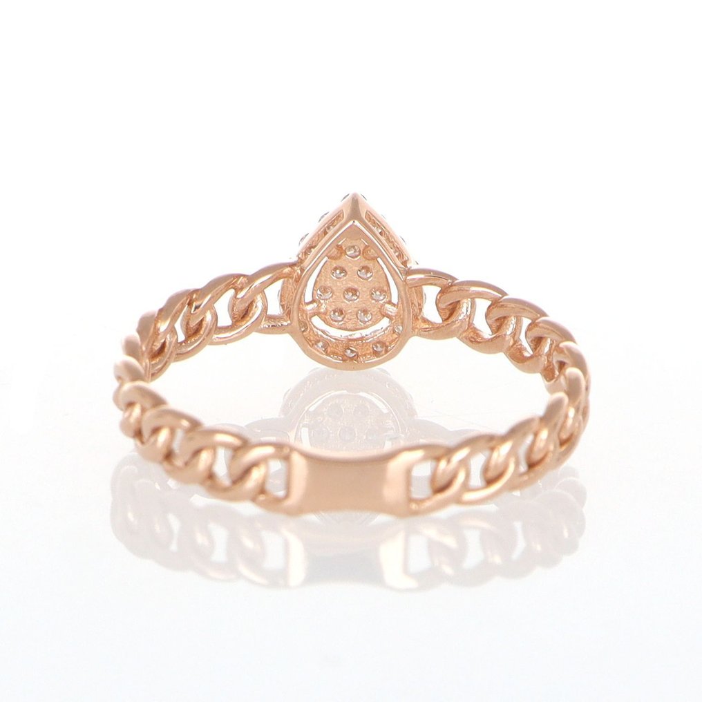 戒指 - 18K包金 玫瑰金 -  0.40ct. tw. 钻石 (天然)  - 钻石 #3.2