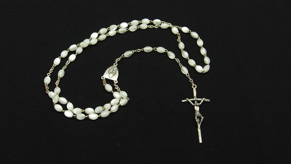  Ροζάριο - Γυαλί - 1970-1980 - Σ. Πάπας Ιωάννης Παύλος Β'  #1.0