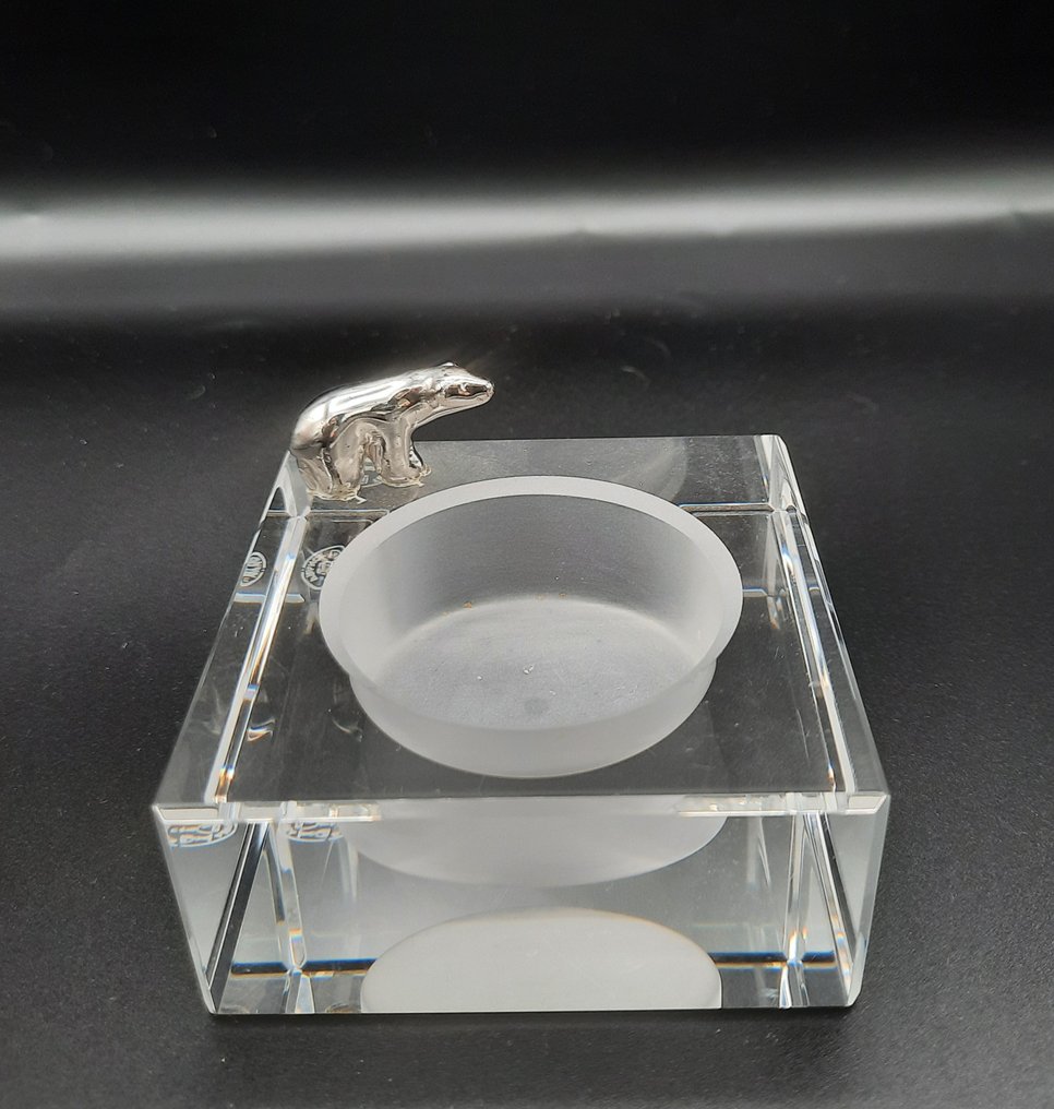 Baccarat - 烛架 (2) - 水晶, 银色金属 - 一对烛台 #4.3