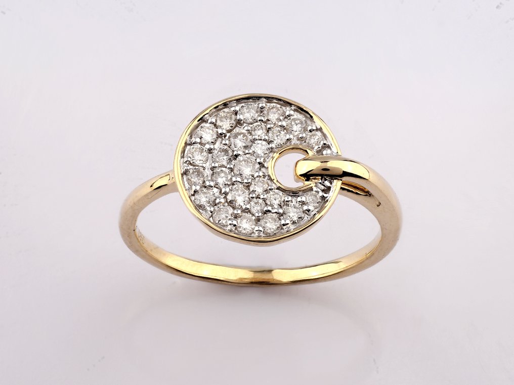 Gyűrű - 14 kt. Sárga arany - 0.36ct. tw. Gyémánt (Természetes) #1.0