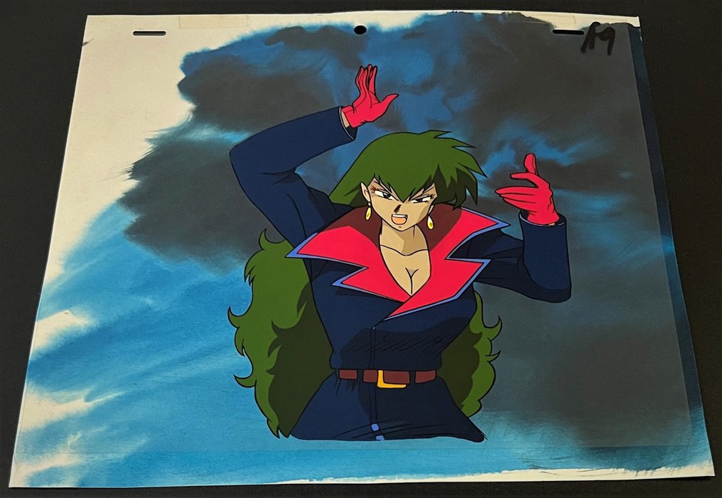 Shogakukan / Toei Animation - 4 1 Cel original + 1 Dibujo original + 1 Registro de producción + 1 Fondo pintado a mano - Ghost Sweeper Mikami - 1993 #2.1