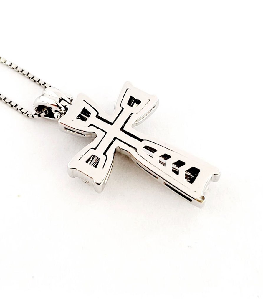 吊坠项链 - 18K包金 白金 -  0.30ct. tw. 钻石 (天然)  - 钻石 #4.3