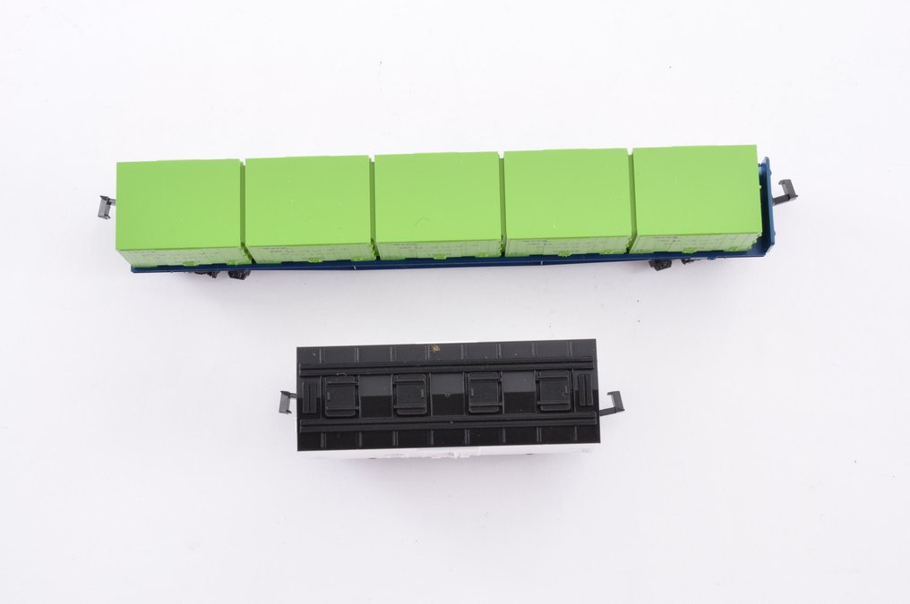 Kato N - KATO 8002 8006 - Rame automotrice (2) - Ensemble de 2 wagons de fret (Re 12000 / Koki 10000) - JR #4.3