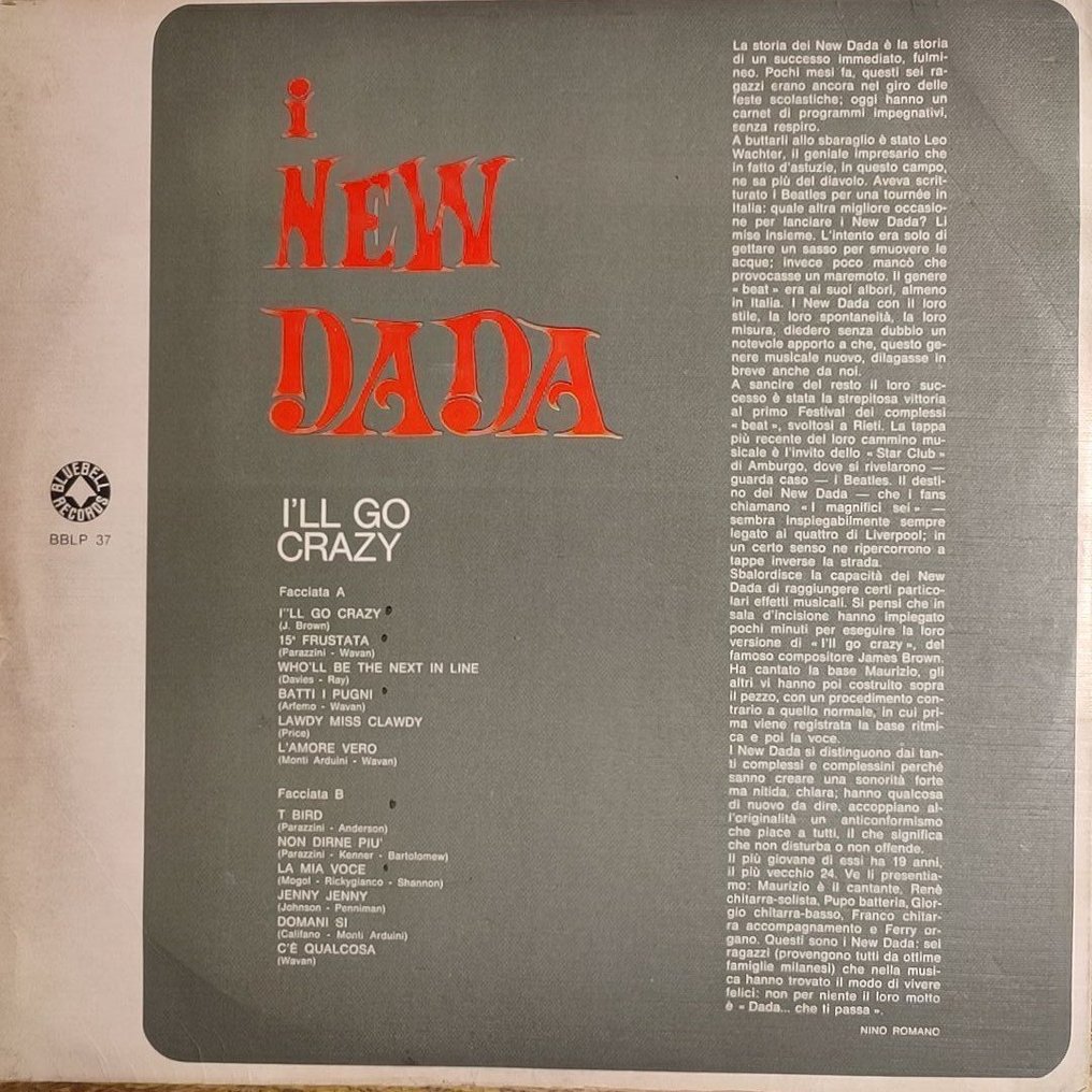 New Dada - I'll Go Crazy - Rare 1st Italian Pressing - 黑胶唱片 - 1st Pressing - 1966 #1.0