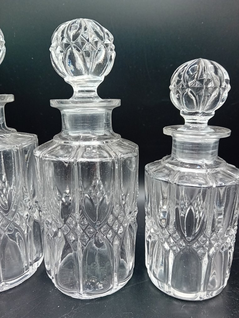 Val Saint Lambert - Ensemble coiffeuse (3) - Cristal - Grands Flacons à parfum #2.1