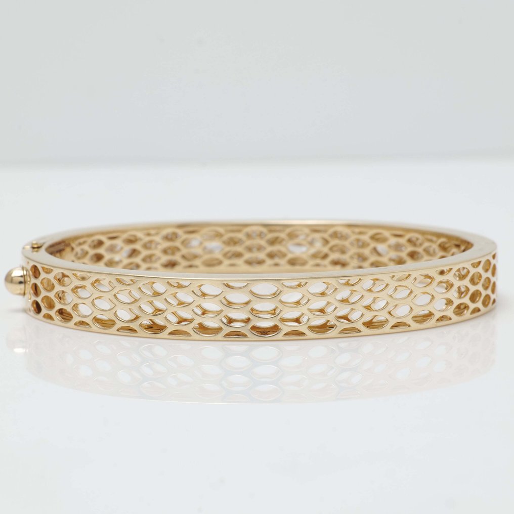 手鈪 - 14 克拉 黃金 -  5.00ct. tw. 鉆石 (天然) - 鉆石 - 婚礼手镯 #4.3