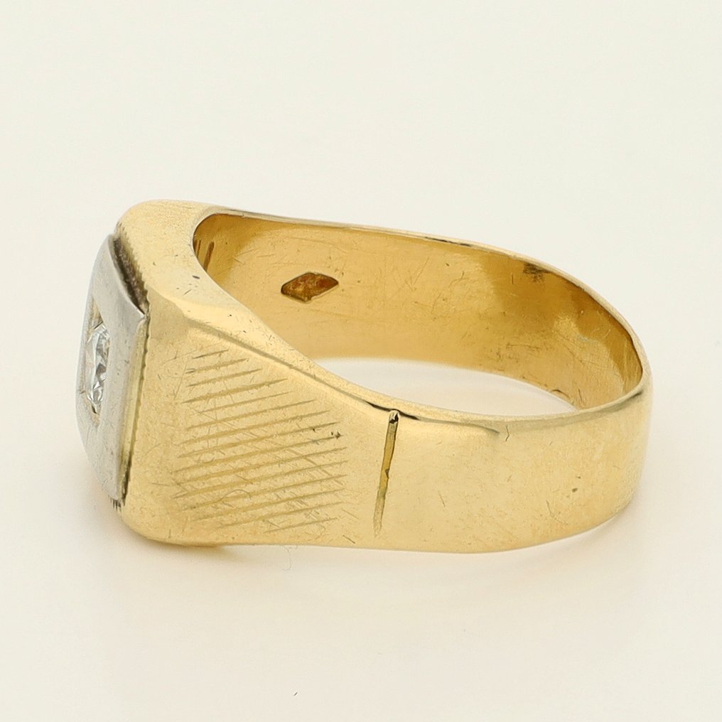 戒指 - 18K包金 黄金 -  0.25ct. tw. 钻石 (天然)  #1.0