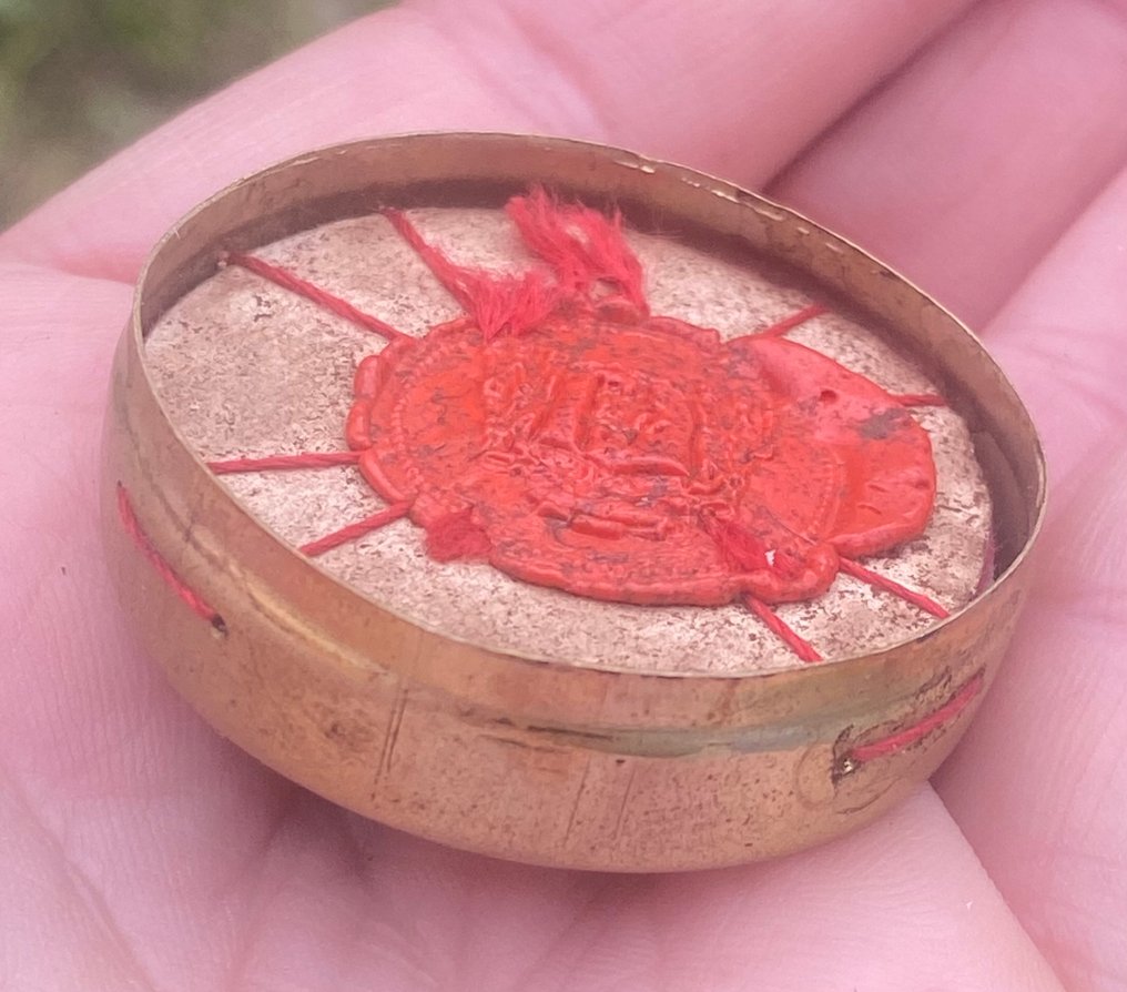  Relicvariu - Bronz, Sticlă, Textile - 1850-1900 - Două relicve rare ale Domnului nostru Iisus Hristos  #3.2