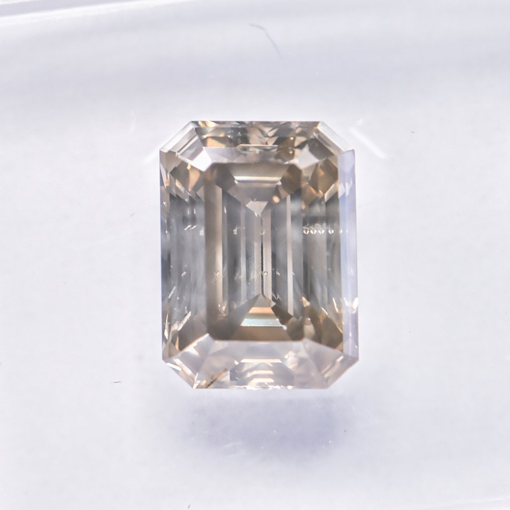 χωρίς τιμή ασφαλείας - 1 pcs Διαμάντι  (Φυσικού χρώματος)  - 1.51 ct - Σμαράγδι - Fancy Πρασινωπό, Γκριζωπό Κίτρινο - SI2 - International Gemological Institute (IGI) - ΒΓ #3.2