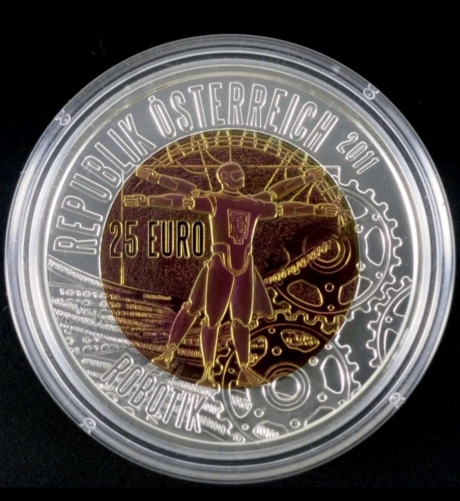 Oostenrijk. 25 Euro 2011 "Robotik" NIOB Proof (Zonder Minimumprijs) #1.0