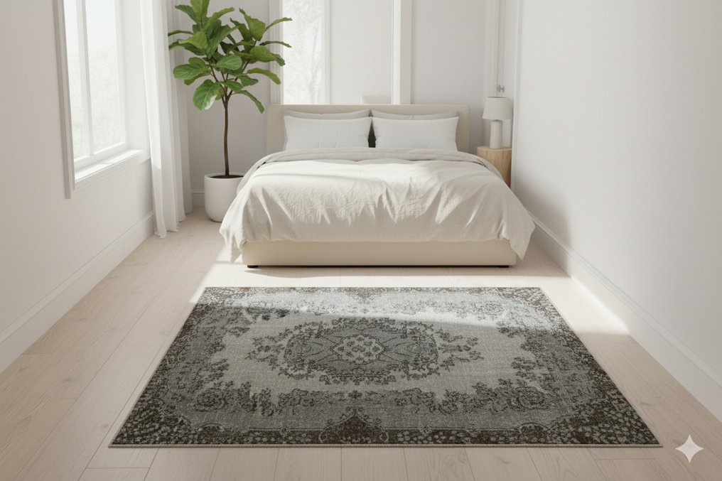 灰色复古 - 小地毯 - 205 cm - 115 cm - 带证书的手工制作 #1.0