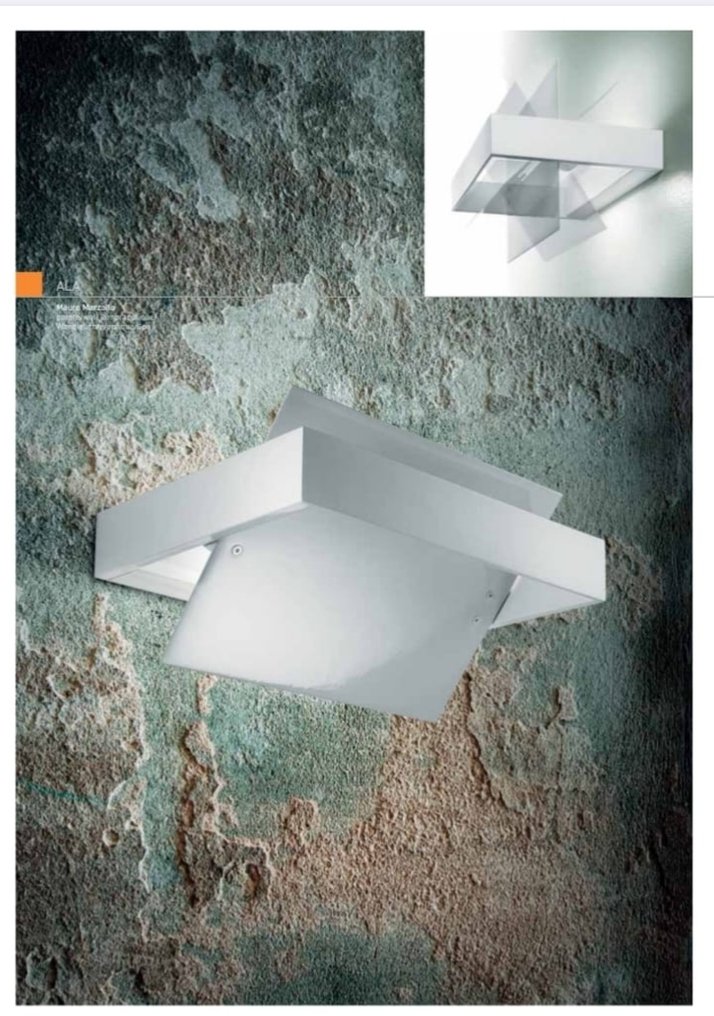 Leucos - Mauro Marzollo - Applique da parete (6) - Acciaio, Vetro - Set sei (6) applique ALA #3.2