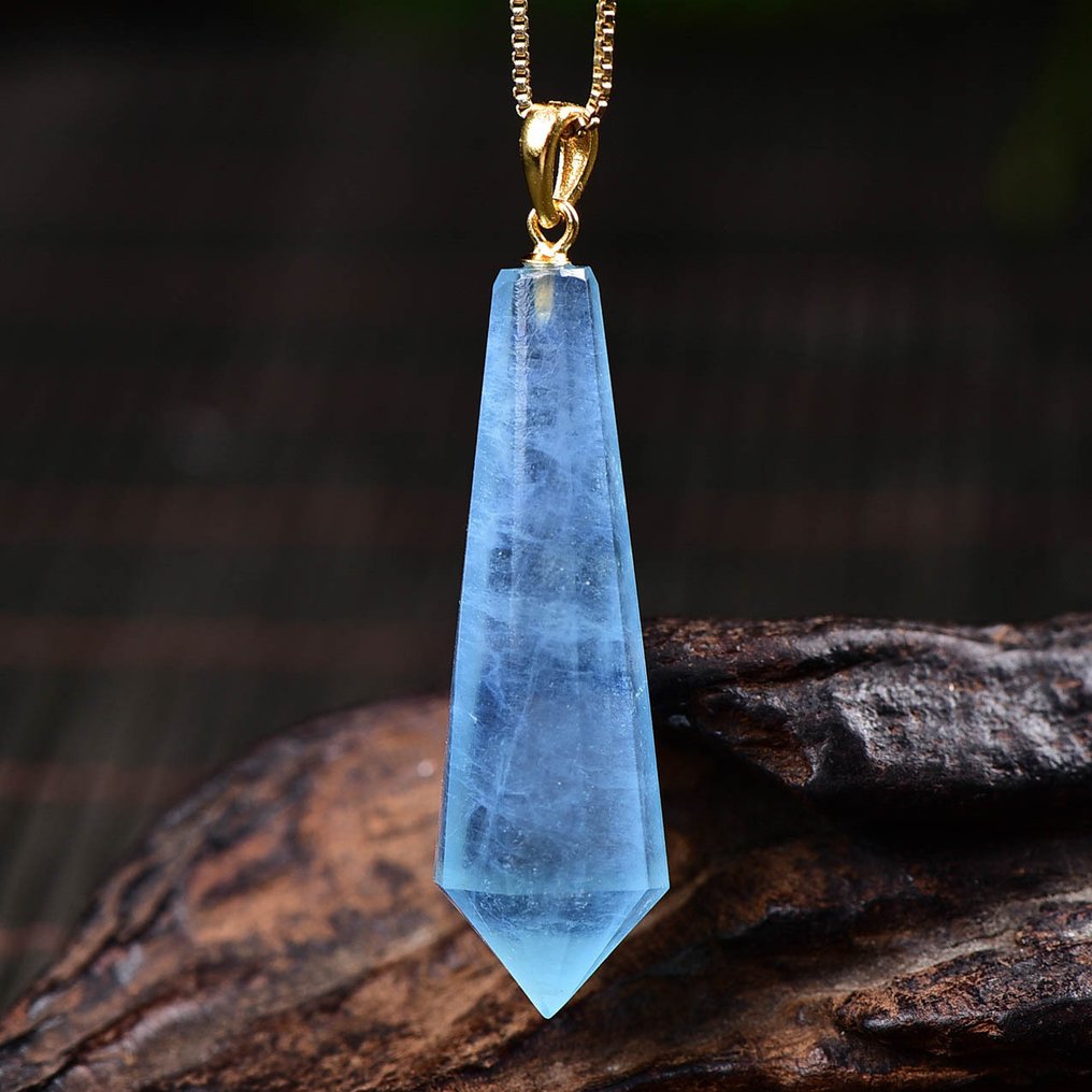 ALGT 认证 - 巨大且极为独特的天然海蓝宝石吊坠 一种通过卓越的通透性增强的鲜艳色彩- 6.21 g #4.3