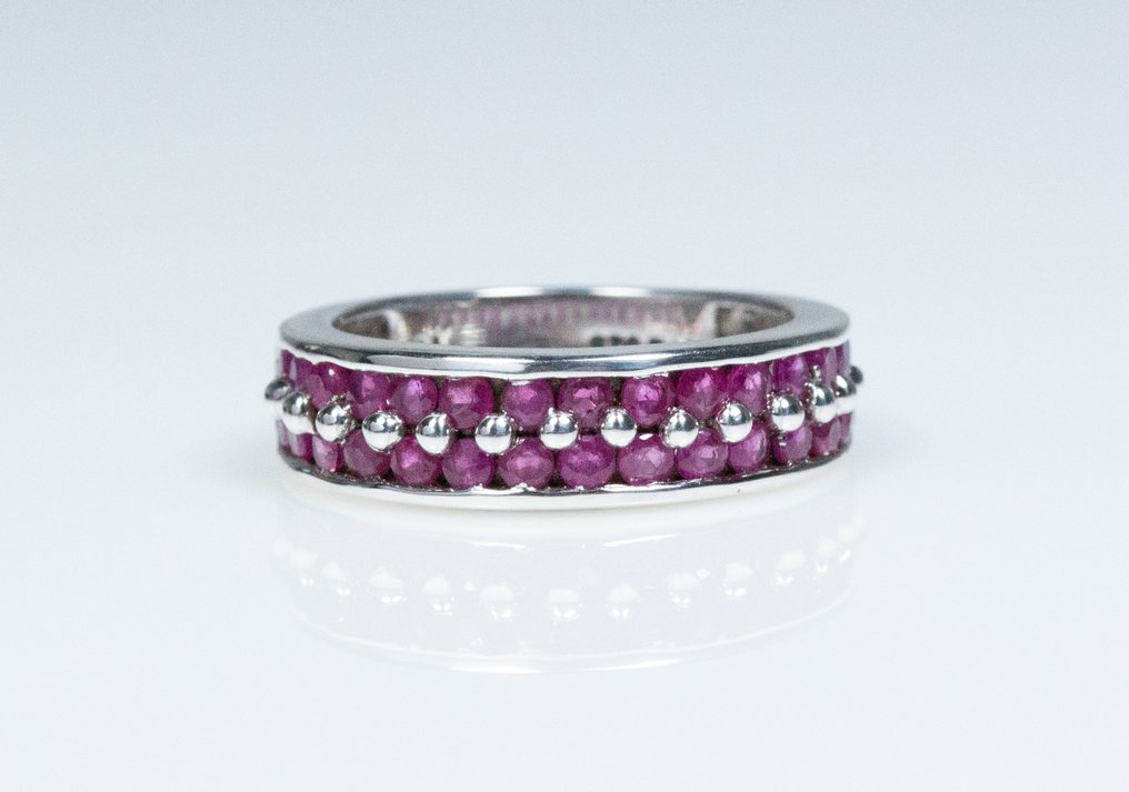 Fără preț de rezervă - Harry Ivens - Inel Argint 925 - Rubine de 1,00 ct #1.0