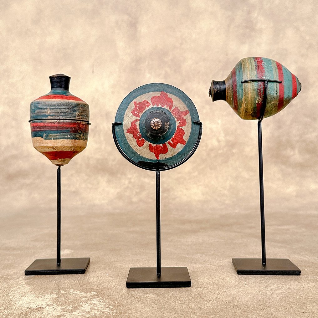 NO RESERVE PRICE - Spinning tops (3) - Gasing  - 陀螺 - 2020年及之后 - 印度尼西亚 #3.2