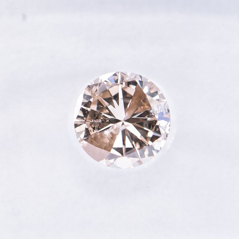 No reserve price - 1 pcs Diamond (Natural coloured) - 0.58 ct - Round - Fancy Brown - I1 - International Gemological Institute (IGI) - VG #3.2