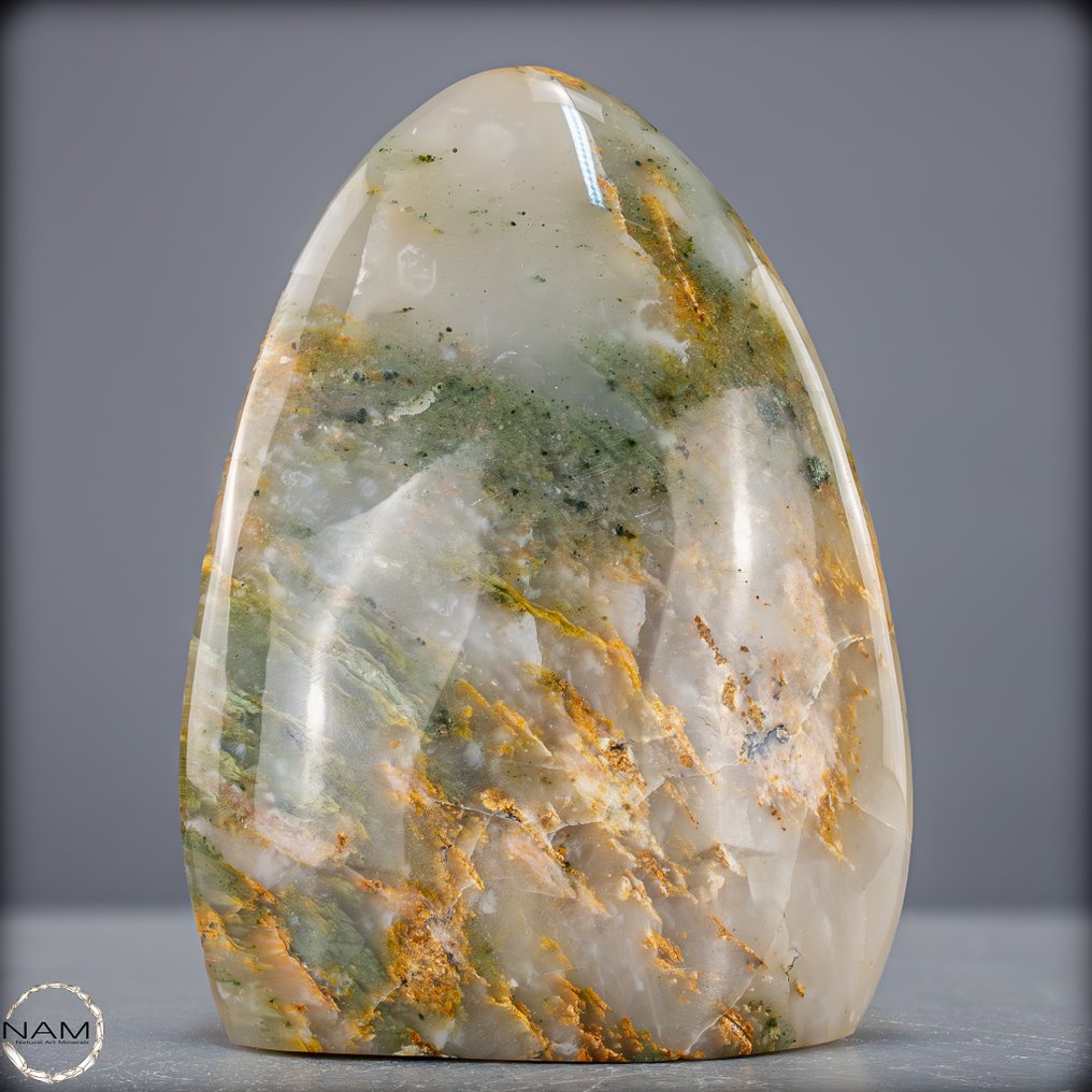 Φυσικός πράσινος κρύσταλλος χαλαζία κήπου. Ελεύθερη μορφή- 1590.07 g #4.3