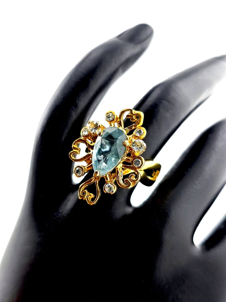 Senza prezzo di riserva - Anello Argento Cianite - Topazio - Vintage Inspired #3.2