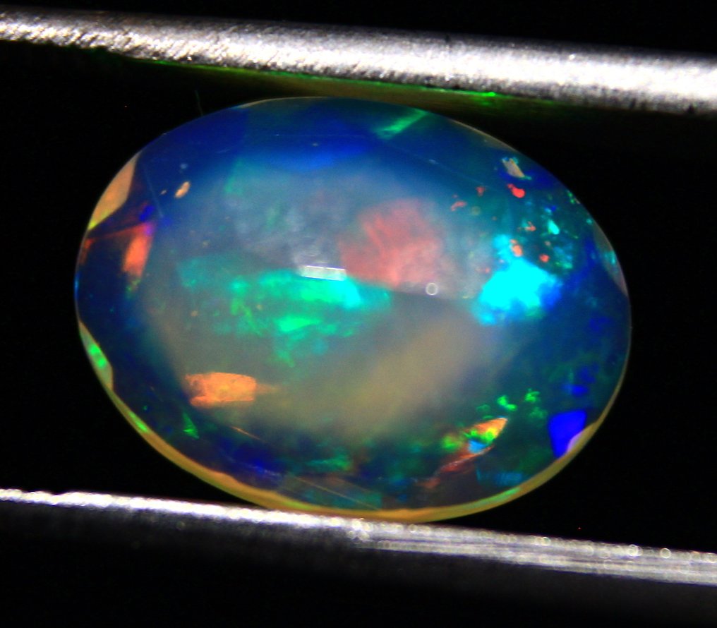 Cts 1.75 天然埃塞俄比亚欧泊 Faceted - 高度: 10.5 mm - 闊度: 8 mm- 0.35 g #4.3