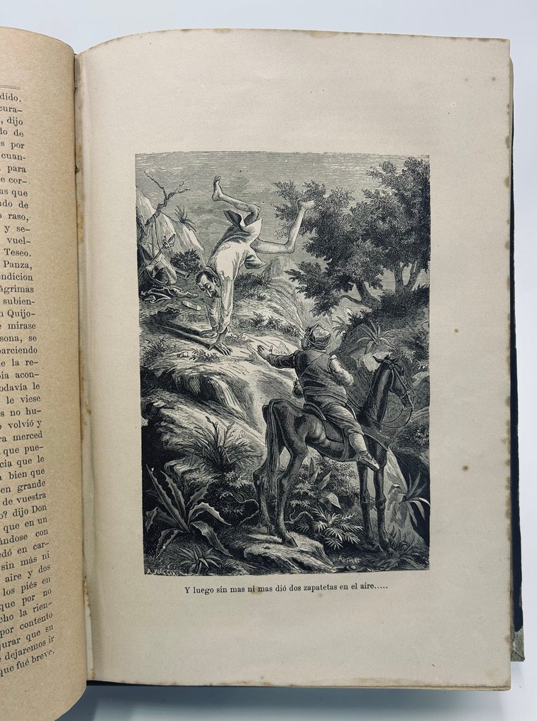 Miguel de Cervantes Saavedra, Ramón Puiggarí - El ingenioso hidalgo Don Quijote de la Mancha - con preciosas láminas de Ramón Puiggarí - 1881 #3.2
