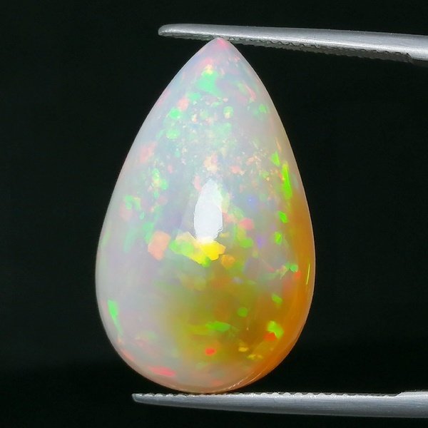 橙色, 白色 蛋白石  - 23.70 ct - 西班牙宝石学院（IGE） - 浓烈的色彩游戏 #4.3