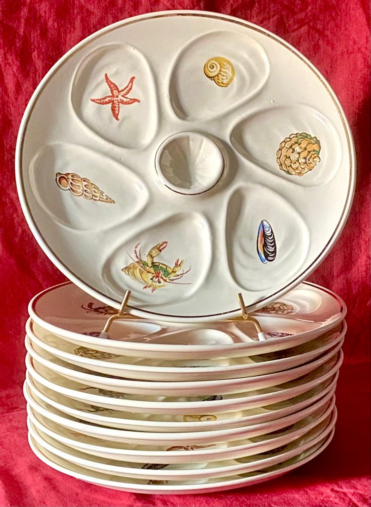 Salins - 牡蛎套餐 (10) - Crustacés - 陶器 - 10人牡蛎服务 #1.0