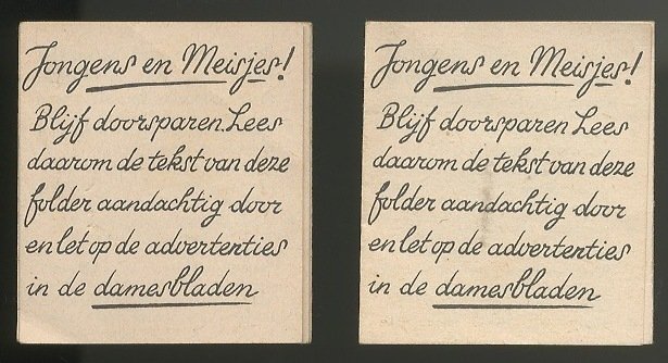 Kappie - complete set van 2 (kleur) varianten vouwstrip Kappie - 2 miniboekser - Første udgave/1957 #1.0