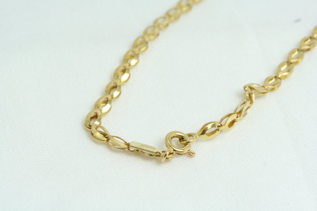 Kaulakoru - 18 kt. Keltakulta, Valkokulta Timantti (Luonnollinen) - Diamonds-kaulakoru. #4.3