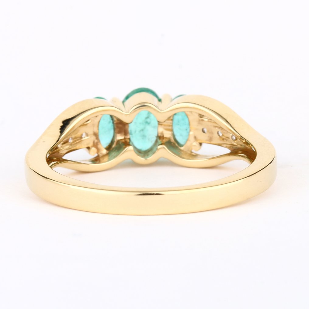 Ingen reservasjonspris - Ring Sølv -  0.87ct. tw. Smaragd - Topas #2.1