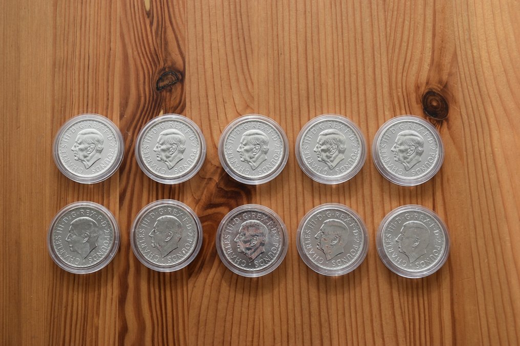 Regatul Unit. 2 Pounds 2024 "Silver Britannia Coin" 10 x 1 Oz #3.2