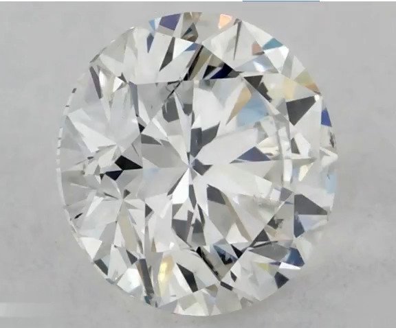 1 pcs Diamond  (Natural coloured)  - 0.41 ct - Round - Faint Yellow Green - SI1 - Gemological Institute of America (GIA) #1.0