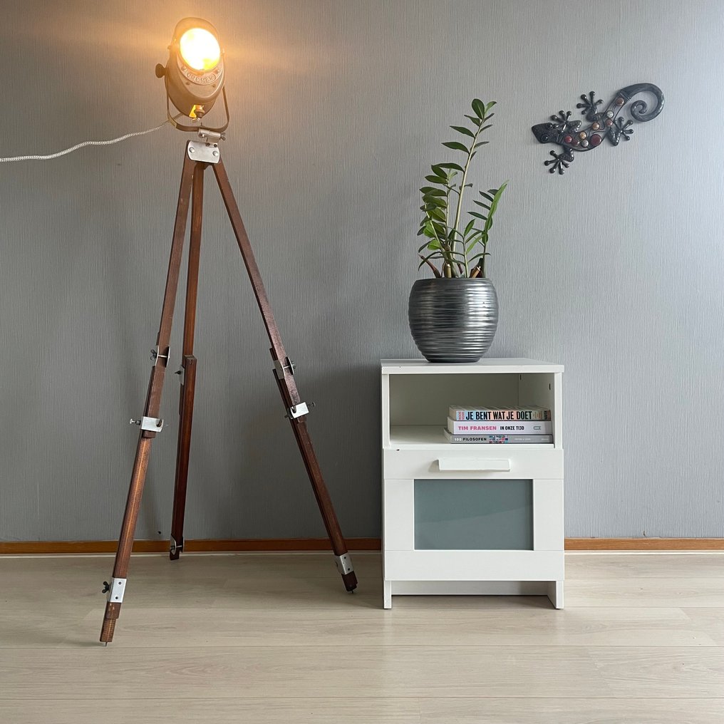 A.E. Cremer - Lámpara de pie (3) - Baby Cremer - Metal, Madera, Aluminio #1.0